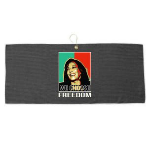 Us President Election Kamala Harris We Choose Freedom Large Microfiber Waffle Golf Towel