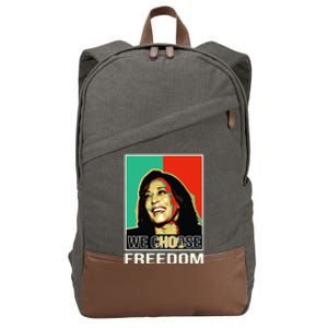 Us President Election Kamala Harris We Choose Freedom Cotton Canvas Backpack