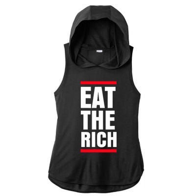 Uaw President Eat The Rich Ladies PosiCharge Tri-Blend Wicking Draft Hoodie Tank