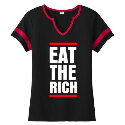 Uaw President Eat The Rich Ladies Halftime Notch Neck Tee