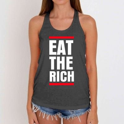 Uaw President Eat The Rich Women's Knotted Racerback Tank