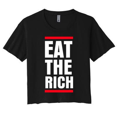 Uaw President Eat The Rich Women's Crop Top Tee