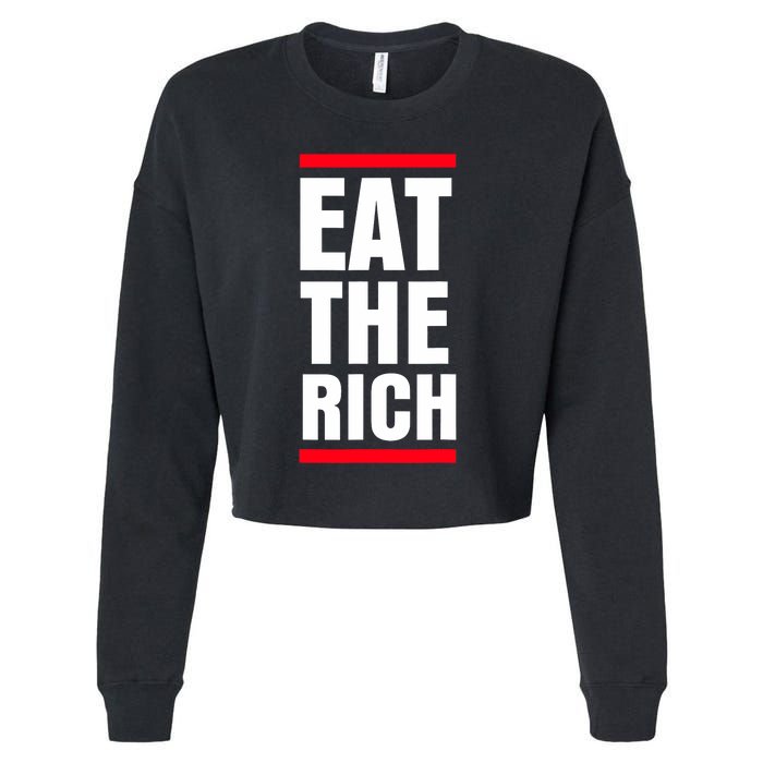 Uaw President Eat The Rich Cropped Pullover Crew