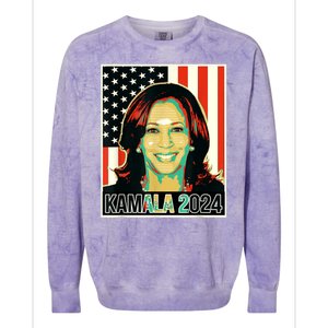 Us President Election Kamala 2024 Colorblast Crewneck Sweatshirt