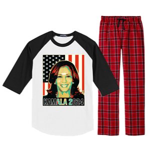 Us President Election Kamala 2024 Raglan Sleeve Pajama Set