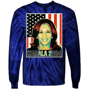 Us President Election Kamala 2024 Tie-Dye Long Sleeve Shirt