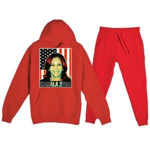 Us President Election Kamala 2024 Premium Hooded Sweatsuit Set