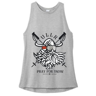 Ullr Pray For Snow Winter Is Coming Bring On The Snow Ladies PosiCharge Tri-Blend Wicking Tank
