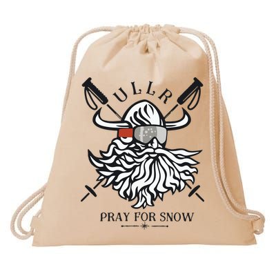 Ullr Pray For Snow Winter Is Coming Bring On The Snow Drawstring Bag