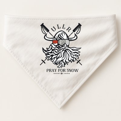 Ullr Pray For Snow Winter Is Coming Bring On The Snow USA-Made Doggie Bandana