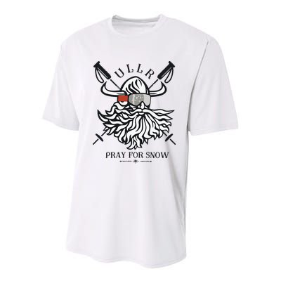 Ullr Pray For Snow Winter Is Coming Bring On The Snow Youth Performance Sprint T-Shirt