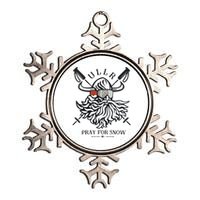 Ullr Pray For Snow Winter Is Coming Bring On The Snow Metallic Star Ornament