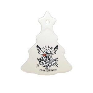 Ullr Pray For Snow Winter Is Coming Bring On The Snow Ceramic Tree Ornament