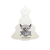 Ullr Pray For Snow Winter Is Coming Bring On The Snow Ceramic Tree Ornament