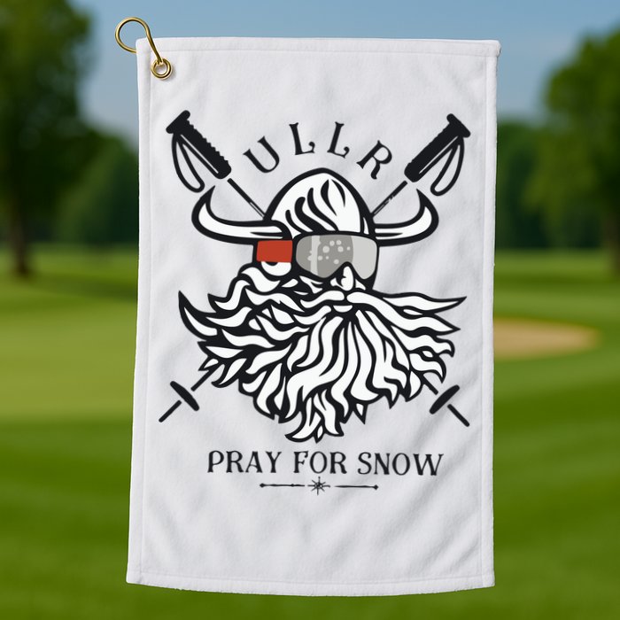 Ullr Pray For Snow Winter Is Coming Bring On The Snow Golf Towel