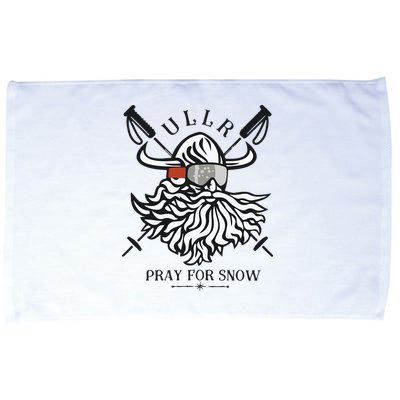 Ullr Pray For Snow Winter Is Coming Bring On The Snow Microfiber Hand Towel