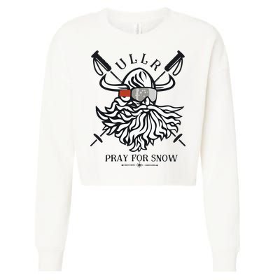 Ullr Pray For Snow Winter Is Coming Bring On The Snow Cropped Pullover Crew