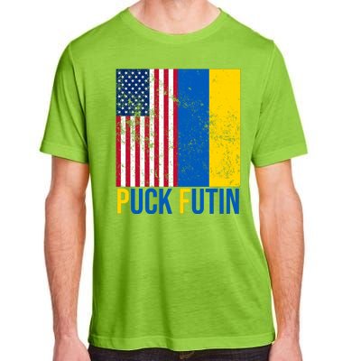 Ukraine Puck Futin USA Flag Adult ChromaSoft Performance T-Shirt