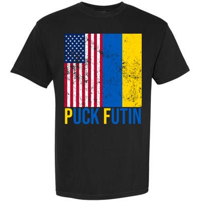 Ukraine Puck Futin USA Flag Garment-Dyed Heavyweight T-Shirt