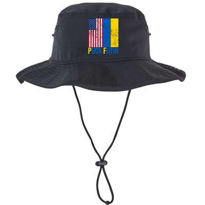Ukraine Puck Futin USA Flag Bucket Hat
