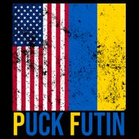 Ukraine Puck Futin USA Flag Flatbill Hat