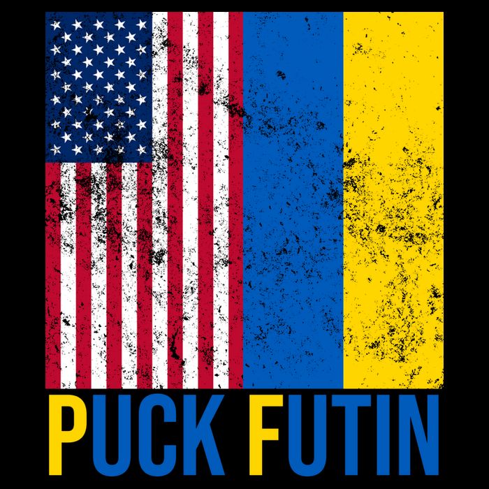 Ukraine Puck Futin USA Flag Flatbill Hat