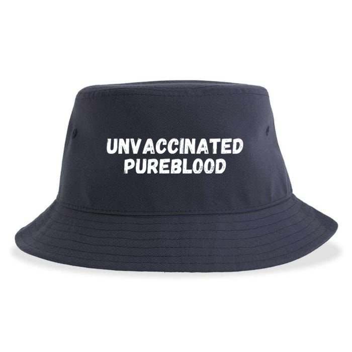 Unvaccinated Pureblood, Funny Unmask, Funny AntiVaccinated Sustainable Bucket Hat