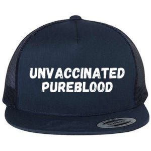 Unvaccinated Pureblood, Funny Unmask, Funny AntiVaccinated Flat Bill Trucker Hat