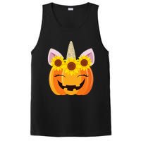 Unicorn Pumpkin Face Sunflower Costume Funny Halloween Gift PosiCharge Competitor Tank