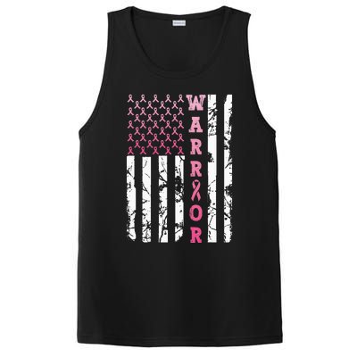 USA Pink Flag Awareness Month October Breast Cancer Warrior PosiCharge Competitor Tank