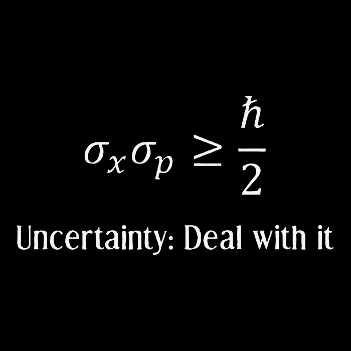 Uncertainty Principle Gift For Physicists And Mathematicians 7-Panel Snapback Hat