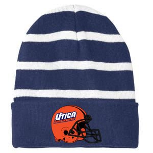 Utica Pioneers Helmet Striped Beanie with Solid Band