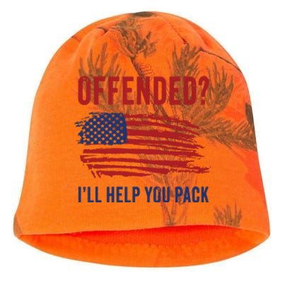 Usa Patriot Humor Offended Ill Help You Pack Funny Quote Kati - Camo Knit Beanie