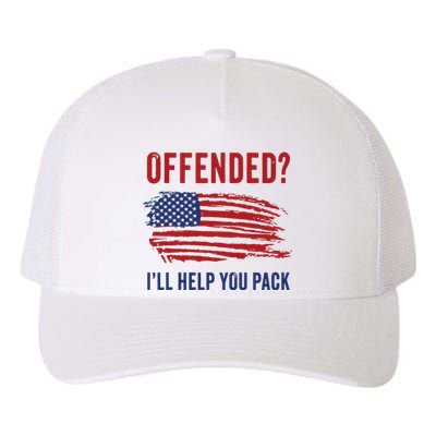 Usa Patriot Humor Offended Ill Help You Pack Funny Quote Yupoong Adult 5-Panel Trucker Hat