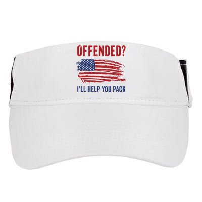 Usa Patriot Humor Offended Ill Help You Pack Funny Quote Adult Drive Performance Visor