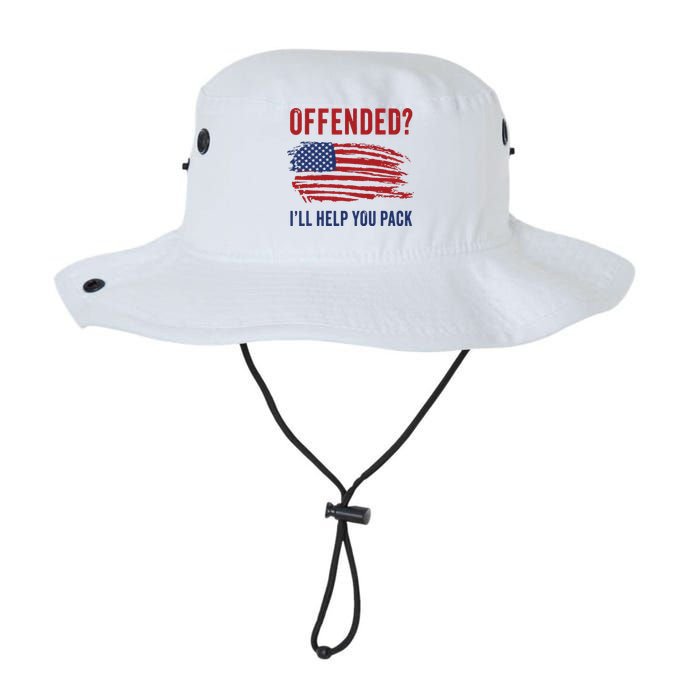 Usa Patriot Humor Offended Ill Help You Pack Funny Quote Legacy Cool Fit Booney Bucket Hat