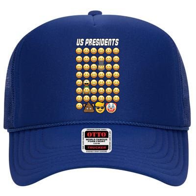 US Presidents History High Crown Mesh Back Trucker Hat