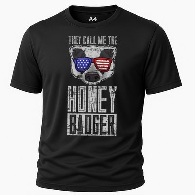 Us Pride Honey Badger Ratel Gift Honey Badger Performance Shirt