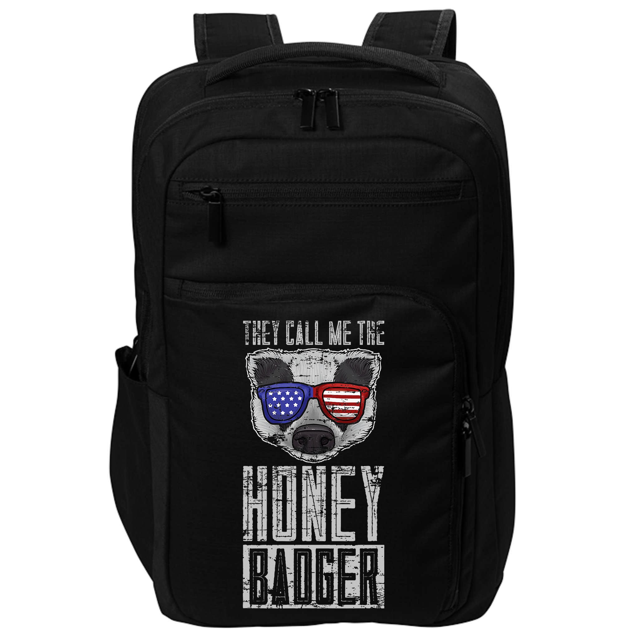 Us Pride Honey Badger Ratel Gift Honey Badger Impact Tech Backpack