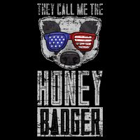 Us Pride Honey Badger Ratel Gift Honey Badger Sustainable Bucket Hat