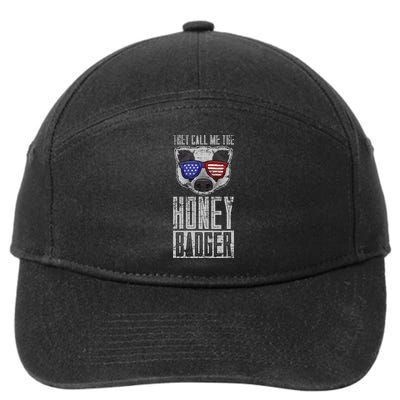 Us Pride Honey Badger Ratel Gift Honey Badger 7-Panel Snapback Hat