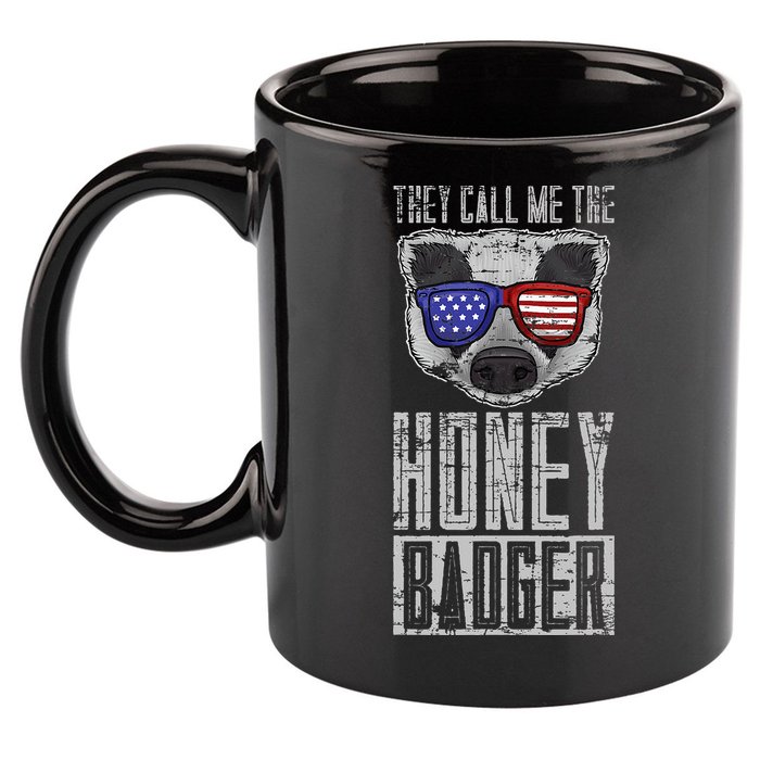 Us Pride Honey Badger Ratel Gift Honey Badger 11oz C Handle Ceramic Mug
