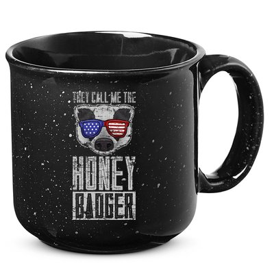Us Pride Honey Badger Ratel Gift Honey Badger 15oz Campfire Ceramic Mug