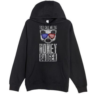 Us Pride Honey Badger Ratel Gift Honey Badger Premium Pullover Hoodie