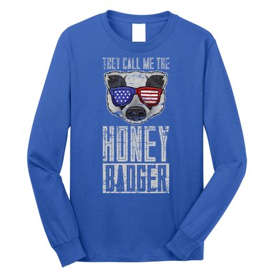 Us Pride Honey Badger Ratel Gift Honey Badger Long Sleeve Shirt