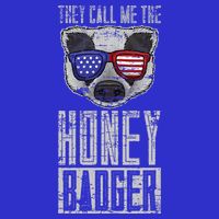 Us Pride Honey Badger Ratel Gift Honey Badger Button