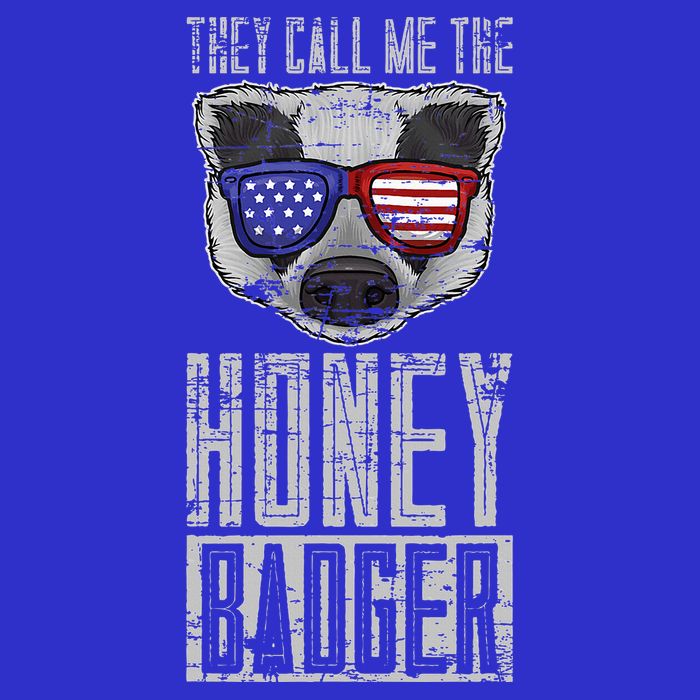 Us Pride Honey Badger Ratel Gift Honey Badger Button