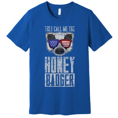 Us Pride Honey Badger Ratel Gift Honey Badger Premium T-Shirt