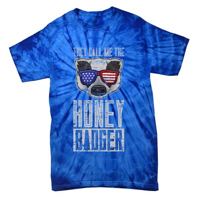 Us Pride Honey Badger Ratel Gift Honey Badger Tie-Dye T-Shirt