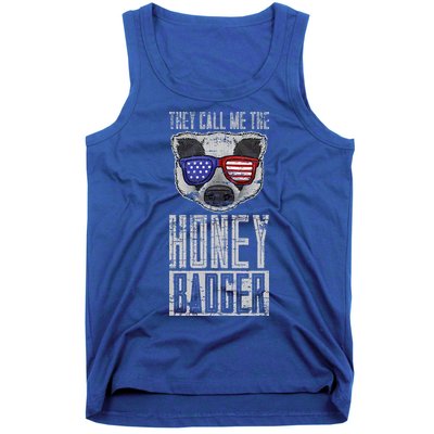 Us Pride Honey Badger Ratel Gift Honey Badger Tank Top